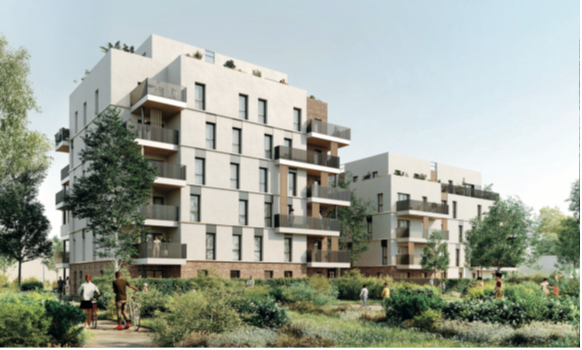 Vue d'ENSEMBLE IMMOBILIER DE 45 LOGEMENTS SOCIAUX POUR LA FONCIERE LOGEMENTS ARGENTEUIL