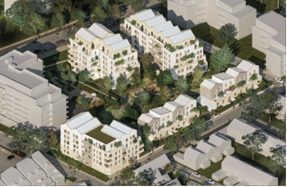 Vue d'ENSEMBLE IMMOBILIER DE 45 LOGEMENTS SOCIAUX POUR LA FONCIERE LOGEMENTS ARGENTEUIL
