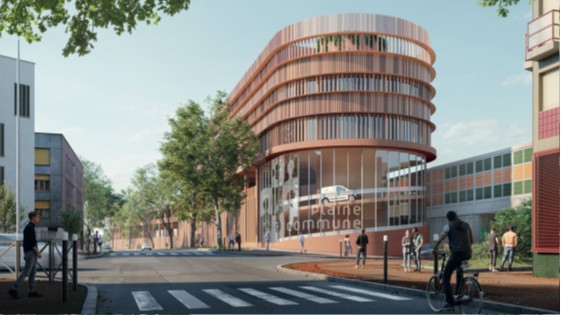 Vue du Nouveau centre technique territoriale EST DES SERVICES TECHNIQUES DE PLAINE COMMUNE à LA COURNEUVE