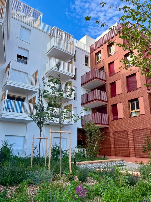 Vue d'ensemble des 60 logements sociaux et accession à Orly, ZAC Chemin des Carrières Lot 1