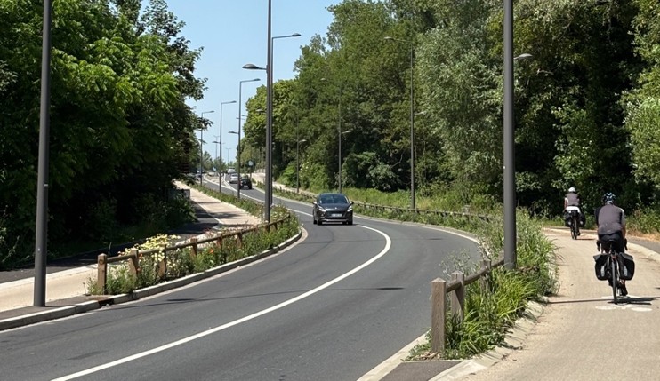 Réaménagement de la RD10P et RD34A avec pistes cyclables