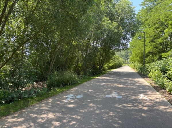 Vue du réaménagement de la RD10P et RD34A à Torcy